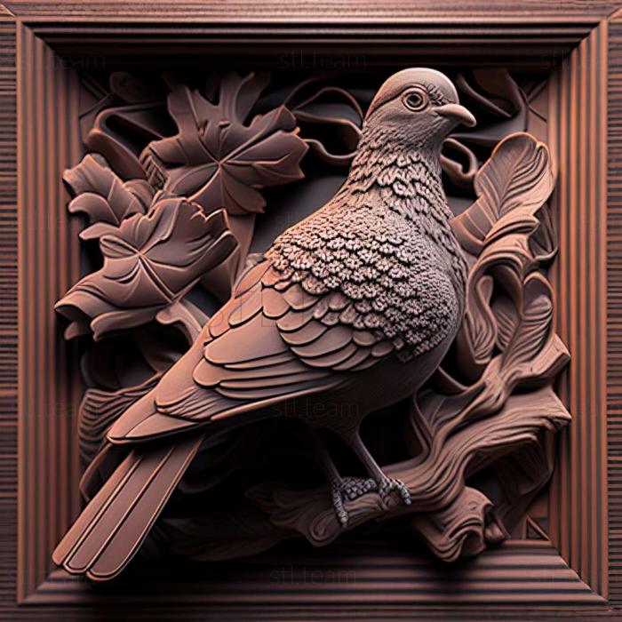 3D model Martha the wandering pigeon famous animal (STL)